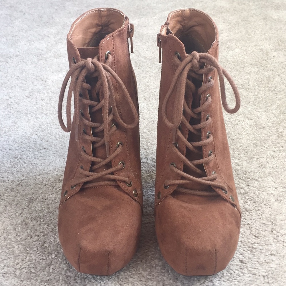 Camel/Tan Booties - Picture 2 of 4